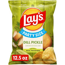 Lay's Dill Pickle Flavored Potato Chips, Party Size, 12.5 oz Bag picture