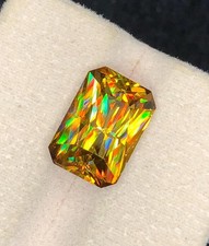 4.05 Ct Natural Full Fire Sphene Titanite Radiant Cut Loose Gemstone For Jewelry picture