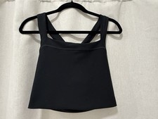 Abercrombie YPB SculptLux Strappy-Back Squareneck Tank Black Size m picture