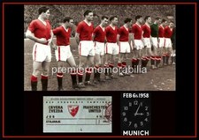 MANCHESTER UNITED FC v RED STAR 1958 BUSBY BABES LAST LINE UP EXCLUSIVE A4 PRINT picture