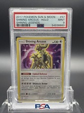 2017 POKEMON SUN & MOON SHINING LEGENDS #57 SHINING ARCEUS-HOLO PSA 9 picture