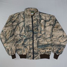 Vintage Cabelas Backland Camo Jacket Mens Large Hunting Midweight USA Made picture