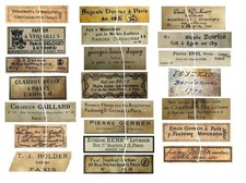 V123 Old Vintage Antique Violin Fiddle Maker Set of 22 Labels NICE picture