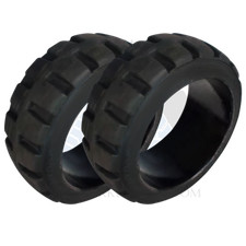 2 - 14X4-1/2X8 SOLID TIRES. 14.5X8 SOLID TIRES USA MADE TRACTION picture
