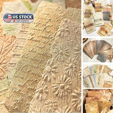 168Pcs Textured Scrapbook Paper Kit Embossed Rice Paper for Junk Journaling picture