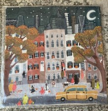 West Elm Nicole Cicak CITY Trick or Treat Pillow Cover NEW IN ORIGINAL PACKAGE picture