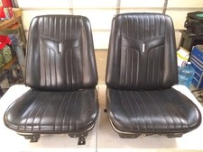 VTG Used OEM GM 1969-72 GM A-Body Strato Bucket Seats, GTO Chevelle Impala, USA picture