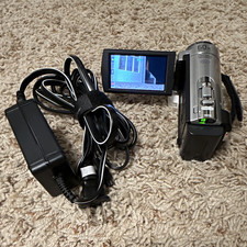 Sony Handycam DCR-SX44 Silver/Black SD Camcorder 60x Zoom 4GB Face Detect picture