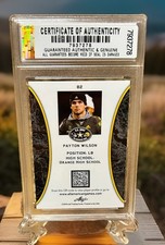 PAYTON WILSON 2018 LEAF U.S. ARMY ALL-AMERICAN GRADED GEM-MT 10 ROOKIE #82 picture