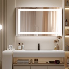 28inch-48inch Anti-fog LED Mirror Bathroom,Rectangle Smart Memory Vanity Mirror picture