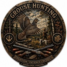 Grouse Hunting Metal Sign picture