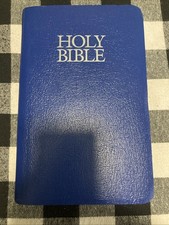 Holy Bible 2001 NIV Helps Words Christ In Red Letter Zondervan Blue picture