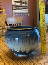 Bill Campbell Studio Art Pottery Planter Drip Glaze Never Used picture
