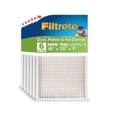 Filtrete 16x25x1 HVAC Furnace Air Filter MPR 700 MERV 8 6 Pack picture