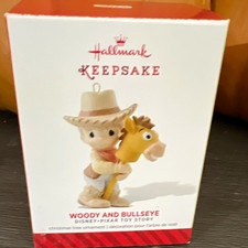 Hallmark Keepsake Woody & Bullseye Toy Story Porcelain Christmas Ornament 2014 picture