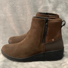 Bogs Vista Rugged Zip Brown Waterproof Leather Ankle Boots Womens 11 73190-200 picture
