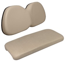 Club Car Precedent Golf Cart Seat Back & Bottom Beige Cushion Set Fits 2004-2021 picture