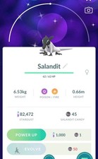 Shiny Salandit Female Pokemon Tr@de Go picture