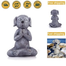 Namaste Dog Buddha Statue - Charming 4¾ Inch Figurine for Any Outdoor Setting picture