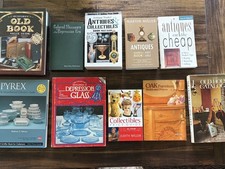 Lot 10 Antique Collectibles Price Guide Reference Book Pyrex Depression Glass ID picture