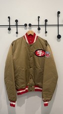 Great condition Authentic Vintage 49ers ProLine Starter Gold Satin jacket Med. picture