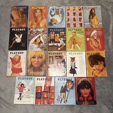 Vintage Playboy Magazine 1966-1971 Lot 19 Issues Complete w/ Centerfolds picture
