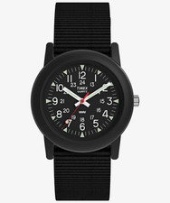 TIMEX Camper 34mm TX-T18581 Military Black Quartz Watch Japan Exclusive New picture