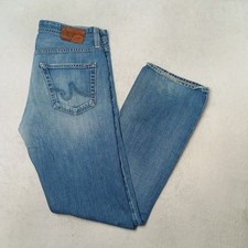 AG Adriano Goldschmied Jeans Mens 32x32 Blue The Protege Straight Distressed USA picture