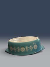 Vintage Pyrex 2.5 QT Turquoise Blue Wavey Casserole Baking Dish- NO LID picture