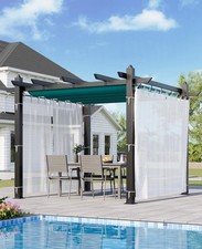 Garvee 10x10 ft Outdoor Retractable Pergola with Canopy and Side Mesh Screen picture