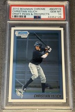 Christian Yelich 2010 Bowman Chrome Draft Picks Prospects PSA 10 GEM RC #BDPP78 picture