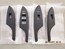 09 - 13 TOYOTA COROLLA SET OF ALL 4 FOUR SIDE WINDOW SWITCH BEZEL TRIM BLACK NEW picture