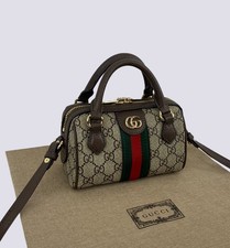 Gucci GG Monogram Logo Ophidia Shoulder & Top Handle Super Mini Bag Beige 781490 picture