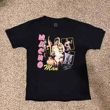Macho Man Randy Savage Miss Elizabeth T-Shirt L Large WWF WWE Slim Jims WCW picture