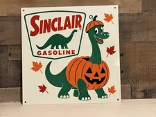 Sinclair Gasoline Dino Halloween Thanksgiving Garage Sign picture