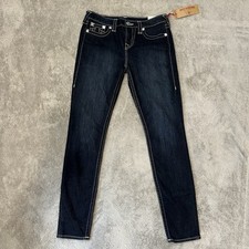 Women's True Religion Curvy Skinny Jeans Size 29 Dark Wash Blue NEW picture
