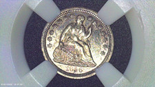 1856 O Mint Seated Liberty Half Dime *Solid GEM AU+/BU Luster / Full Face* picture