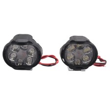 2Pcs 6 Led Motorcycle Light Headlight Assembly 10W 1000Lm Universal Scooter1784 picture