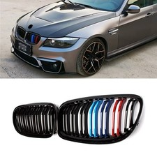 E90 Grill for 2009-2011 BMW 3 Series E90 and E91 (Double Slats M Color Kidney... picture