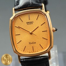 Vintage 1982 Seiko DOLCE 6030-5550 Gold 28mm Quartz Men's Watch Japan [MINT] picture