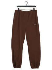 Iets Frans Men's Sports Bottoms L Brown Cotton with Polyester Tapered Sweatpants picture
