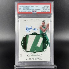 Al Horford 2017-18 Panini Flawless Star Swatch “R” Patch Emerald 2/5 PSA 8 10 picture