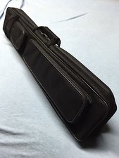 J&J Black Angora Soft Sided 4 Butt 8 Shaft Cue Case 4x8 Butterfly Style picture