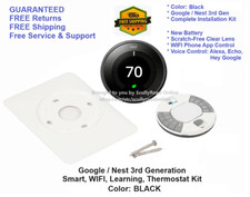 SALE: Google Nest 3rd Gen Learning Thermostat WIFI Smart MATTE BLACK T3016US picture