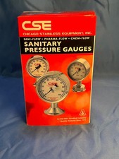 CSE Pharma-Flow Series 3P-D-15U-NF-BT Sanitary Pressure Gauge NEW 0-100 psi picture