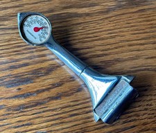1930s~1940s CLAMP ON EXTERIOR THERMOMETER vtg rare auto accessory- picture