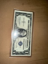 1935-E $1 One Dollar Silver Certificate Blue Seal Crispy No Motto Godless picture