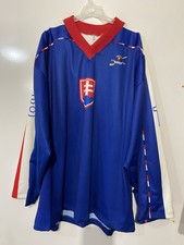 Mens VINTAGE Slovakia National Ice Hockey Team #18 Miroslav Satan Jersey Sz 52 picture