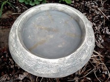 Plain bird feeder birdbath concrete plaster mold mould 13.5