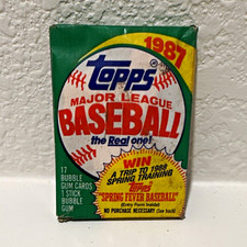 Topps 1987 Topps MLB Baseball Sealed Pack 17 Cards Vintage Base Set picture
